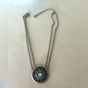 Antique finish Touchstone Crystal necklace